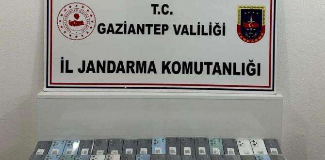 Gaziantep’te 1 Milyon Lira Değerinde Kaçak Telefon Ele Geçirildi