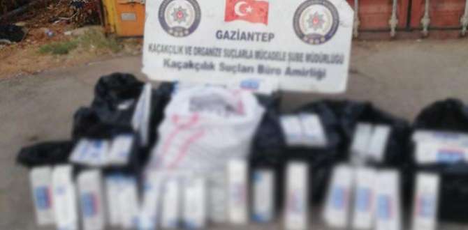 Gaziantep’te 6 Bin 250 Paket Kaak Sigara Ele Geirildi