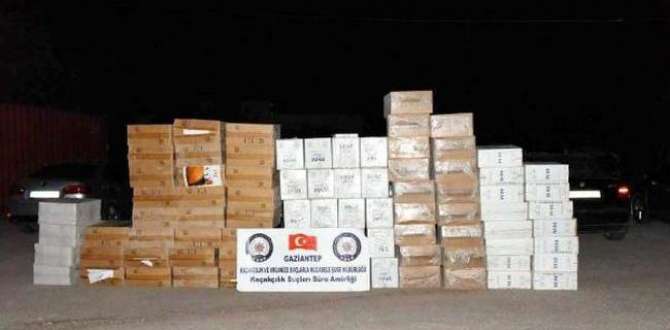 Gaziantep’te 65 bin 300 Paket Kaak Sigara Ele Geirildi