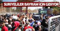 Suriyeliler Bayram ?in lkelerine Dnyor